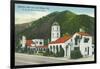 Exterior View of the Motel Inn - San Luis Obispo, CA-Lantern Press-Framed Art Print