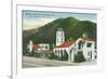 Exterior View of the Motel Inn - San Luis Obispo, CA-Lantern Press-Framed Art Print