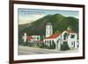 Exterior View of the Motel Inn - San Luis Obispo, CA-Lantern Press-Framed Art Print