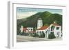 Exterior View of the Motel Inn - San Luis Obispo, CA-Lantern Press-Framed Art Print