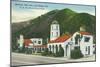 Exterior View of the Motel Inn - San Luis Obispo, CA-Lantern Press-Mounted Art Print