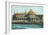 Exterior View of the New Casino from the Beach - Santa Cruz, CA-Lantern Press-Framed Art Print