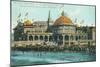 Exterior View of the New Casino from the Beach - Santa Cruz, CA-Lantern Press-Mounted Art Print