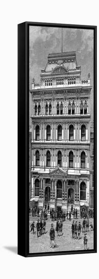 Exterior View of the New York Stock Exchange, 1885-null-Framed Stretched Canvas