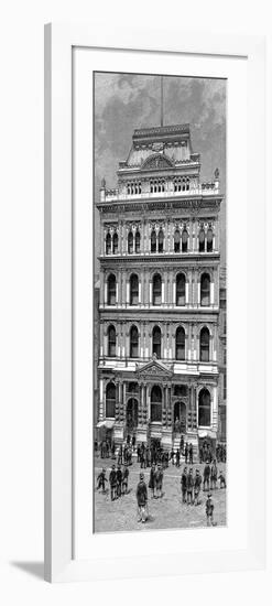 Exterior View of the New York Stock Exchange, 1885-null-Framed Giclee Print