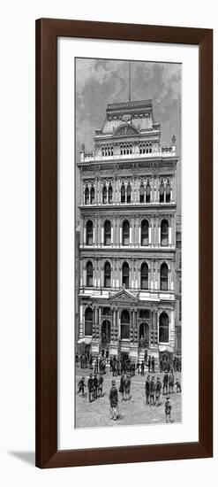 Exterior View of the New York Stock Exchange, 1885-null-Framed Giclee Print