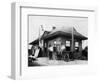 Exterior View of the Oakdale Depot - Oakdale, CA-Lantern Press-Framed Art Print