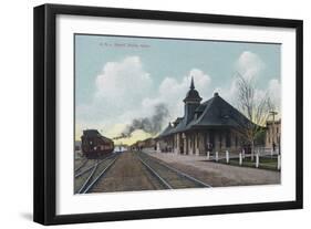 Exterior View of the OSL Depot - Boise, ID-Lantern Press-Framed Art Print