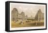 Exterior View of the Palace of the Louvre Before the Siege and the Commune During-null-Framed Stretched Canvas
