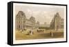 Exterior View of the Palace of the Louvre Before the Siege and the Commune During-null-Framed Stretched Canvas