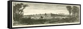 Exterior View of the Prison Pen at Millen, November 1864-null-Framed Stretched Canvas