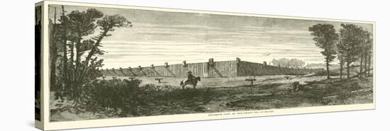 Exterior View of the Prison Pen at Millen, November 1864-null-Stretched Canvas