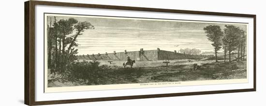 Exterior View of the Prison Pen at Millen, November 1864-null-Framed Giclee Print