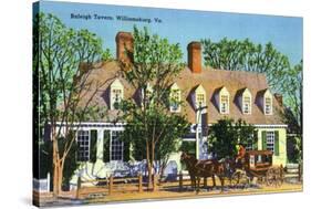 Exterior View of the Raleigh Tavern, Williamsburg, Virginia-Lantern Press-Stretched Canvas