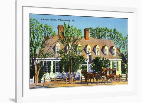 Exterior View of the Raleigh Tavern, Williamsburg, Virginia-Lantern Press-Framed Art Print