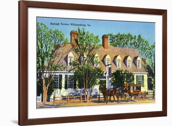 Exterior View of the Raleigh Tavern, Williamsburg, Virginia-Lantern Press-Framed Art Print