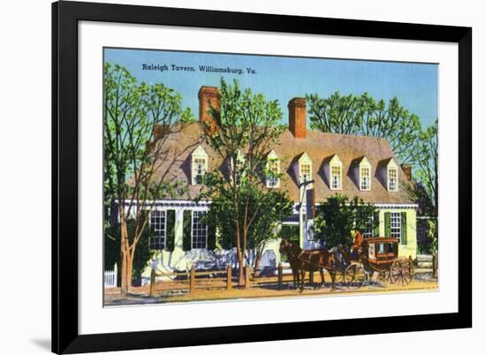 Exterior View of the Raleigh Tavern, Williamsburg, Virginia-Lantern Press-Framed Art Print