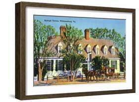 Exterior View of the Raleigh Tavern, Williamsburg, Virginia-Lantern Press-Framed Art Print