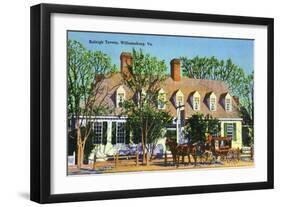 Exterior View of the Raleigh Tavern, Williamsburg, Virginia-Lantern Press-Framed Art Print