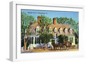 Exterior View of the Raleigh Tavern, Williamsburg, Virginia-Lantern Press-Framed Art Print