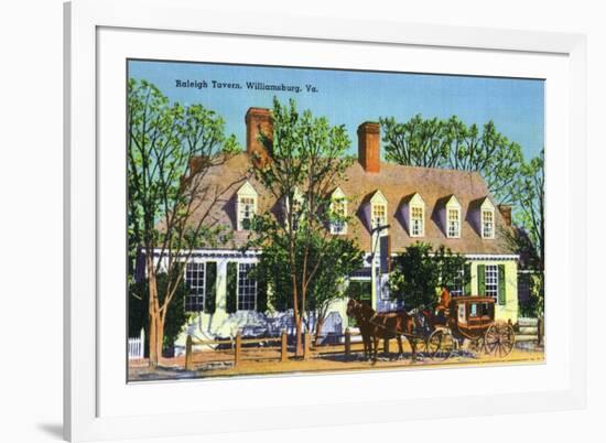 Exterior View of the Raleigh Tavern, Williamsburg, Virginia-Lantern Press-Framed Premium Giclee Print