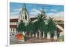 Exterior View of the Santa Fe Station - San Diego, CA-Lantern Press-Framed Art Print