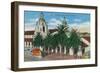 Exterior View of the Santa Fe Station - San Diego, CA-Lantern Press-Framed Art Print