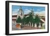 Exterior View of the Santa Fe Station - San Diego, CA-Lantern Press-Framed Art Print