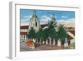 Exterior View of the Santa Fe Station - San Diego, CA-Lantern Press-Framed Art Print