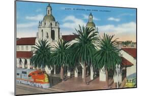 Exterior View of the Santa Fe Station - San Diego, CA-Lantern Press-Mounted Art Print