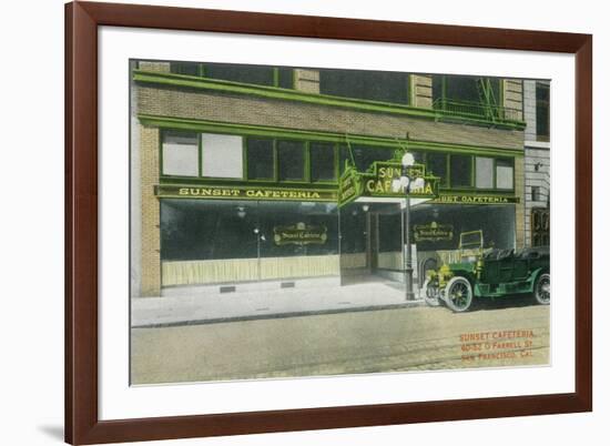 Exterior View of the Sunset Cafeteria - San Francisco, CA-Lantern Press-Framed Art Print