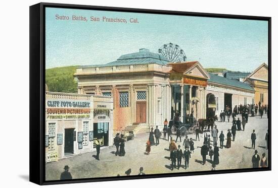 Exterior View of the Sutro Baths - San Francisco, CA-Lantern Press-Framed Stretched Canvas