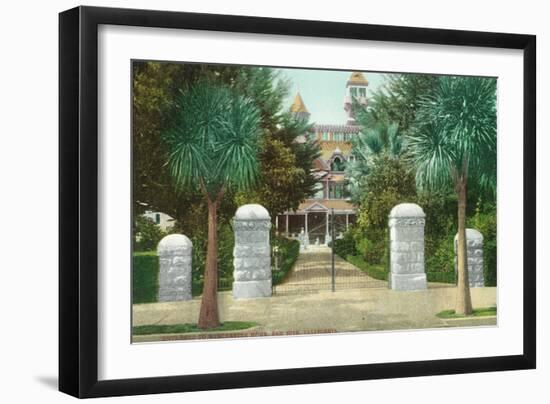 Exterior View of the Winchester Home - San Jose, CA-Lantern Press-Framed Art Print