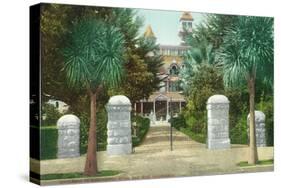 Exterior View of the Winchester Home - San Jose, CA-Lantern Press-Stretched Canvas