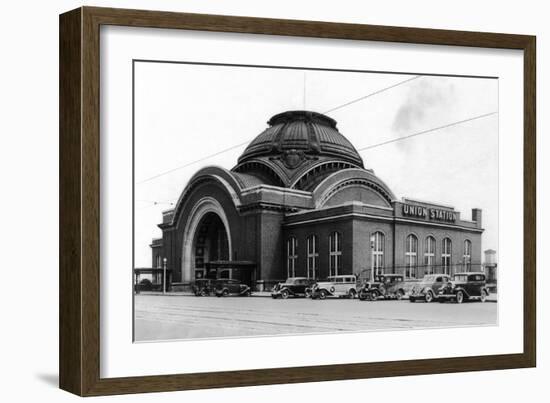 Exterior View of Union Station - Tacoma, WA-Lantern Press-Framed Art Print