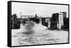 Exterior View of Washington Water Power Plant - Spokane, WA-Lantern Press-Framed Stretched Canvas