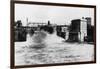 Exterior View of Washington Water Power Plant - Spokane, WA-Lantern Press-Framed Art Print