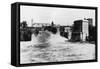 Exterior View of Washington Water Power Plant - Spokane, WA-Lantern Press-Framed Stretched Canvas