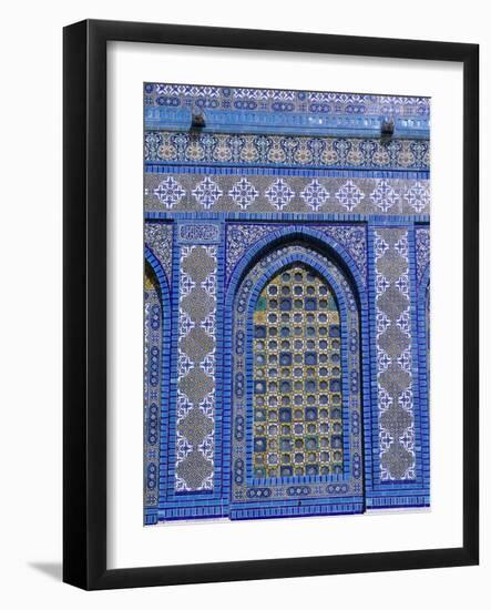 Exterior View of Window and Tilework on Dome of the Rock-Jim Zuckerman-Framed Photographic Print