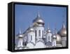 Exterior Views of Kremlin Church with Rounded Gold and White Towers-Bill Eppridge-Framed Stretched Canvas