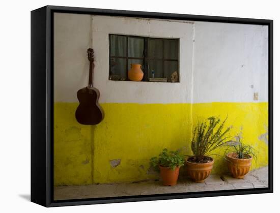 Exterior Wall, Mineral de Pozos, Guanajuato, Mexico-Julie Eggers-Framed Stretched Canvas