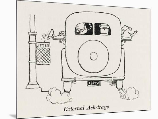 External Car Ashtrays-William Heath Robinson-Mounted Art Print