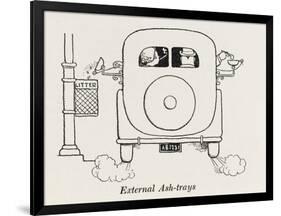 External Car Ashtrays-William Heath Robinson-Framed Art Print