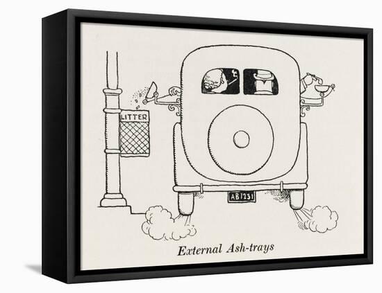 External Car Ashtrays-William Heath Robinson-Framed Stretched Canvas