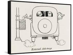 External Car Ashtrays-William Heath Robinson-Framed Stretched Canvas