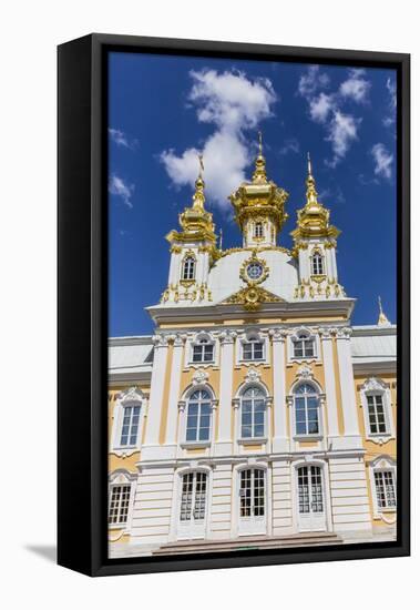 External View of Peterhof, Peter the Great's Palace, St. Petersburg, Russia, Europe-Michael Nolan-Framed Stretched Canvas