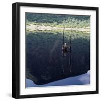 Extinct Volcano at Chew Bet in Southern Ethiopia Has a Dark, Seasonal Lake at Bottom of Crater-Nigel Pavitt-Framed Photographic Print