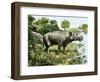 Extirpated Species of Rhinoceros Uintatherium (Uintathere) in the Lands Where the State of Wyoming-null-Framed Giclee Print