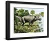Extirpated Species of Rhinoceros Uintatherium (Uintathere) in the Lands Where the State of Wyoming-null-Framed Giclee Print
