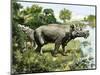 Extirpated Species of Rhinoceros Uintatherium (Uintathere) in the Lands Where the State of Wyoming-null-Mounted Giclee Print
